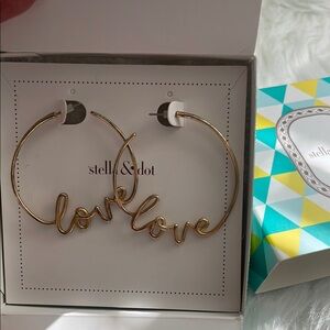 Stella & Dot Gold Hoop Earrings